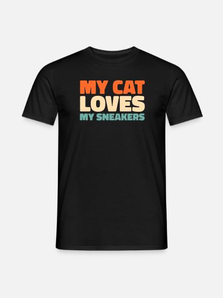 Sneakers Cat Sneakers - Men's T-Shirt - black