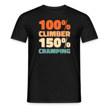 Grimpeur d’escalade - T-shirt homme - noir - Devant - AI Model Male 178 light (178cm)