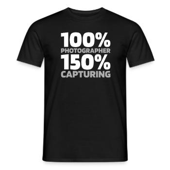 Photographe Appareil photo de photographie - T-shirt homme - noir - Devant - AI Model Male 178 light (178cm)