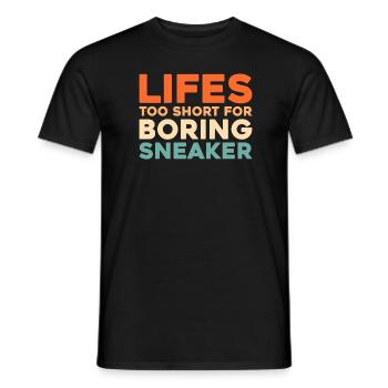 Sneakers - Men's T-Shirt - black - Front - AI Model Male 178 light (178cm)