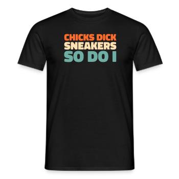 Sneakers - Men's T-Shirt - black - Front - AI Model Male 178 light (178cm)