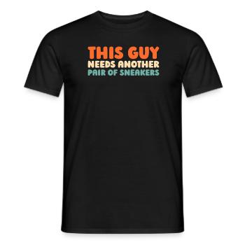 Sneakers - Men's T-Shirt - black - Front - AI Model Male 178 light (178cm)