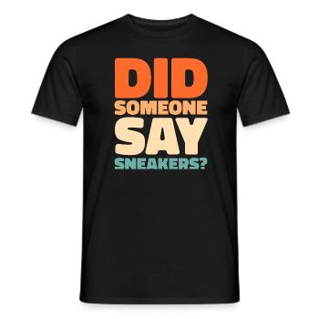 Sneakers - Men's T-Shirt - black - Front - AI Model Male 178 light (178cm)