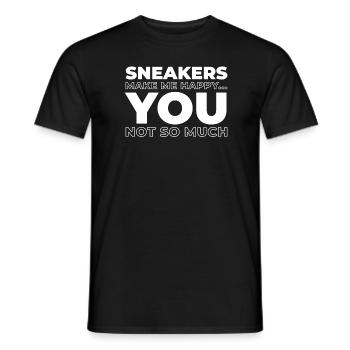 Sneakers Les sneakers me rendent heureux - T-shirt homme - noir - Devant - AI Model Male 178 light (178cm)