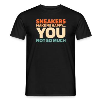 Sneakers Les sneakers me rendent heureux - T-shirt homme - noir - Devant - AI Model Male 178 light (178cm)
