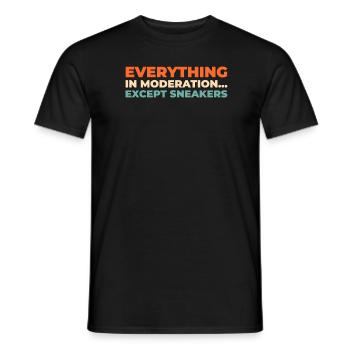 Sneakers - Men's T-Shirt - black - Front - AI Model Male 178 light (178cm)