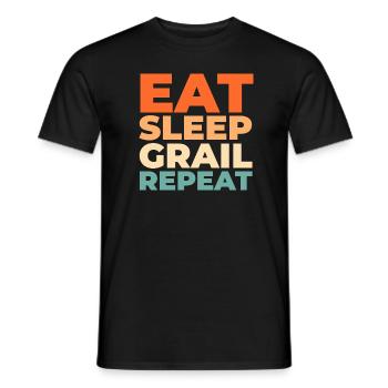 Sneakers Gral Eat Sleep Repeat - Männer T-Shirt - Schwarz - Vorne - AI Model Male 178 light (178cm)