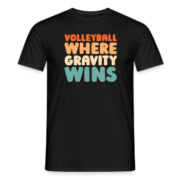 Volley-ball Volley-ball - T-shirt homme - noir - Devant - AI Model Male 178 light (178cm)