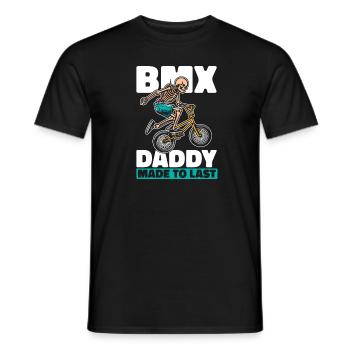 Bmx Bmx Biker Skeleton Fathers Day Dad - Men's T-Shirt - black - Front - AI Model Male 178 light (178cm)