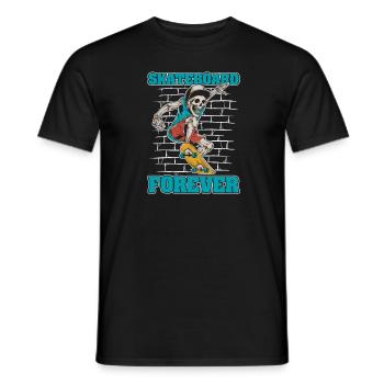 Skateboard Skater Skeleton - Men's T-Shirt - black - Front - AI Model Male 178 light (178cm)