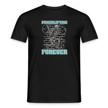 Squelette de powerlifter powerlifting - T-shirt homme - noir - Devant - AI Model Male 178 light (178cm)