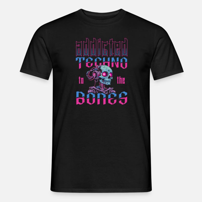 Techno Raver - Männer T-Shirt - Schwarz