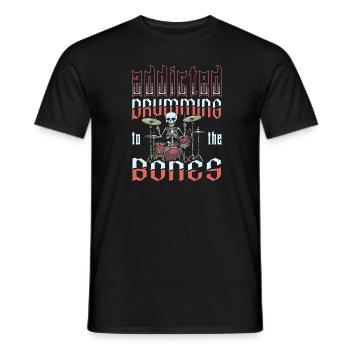 Schlagzeug Drummer Schlagzeuger - Männer T-Shirt - Schwarz - Vorne - AI Model Male 178 light (178cm)