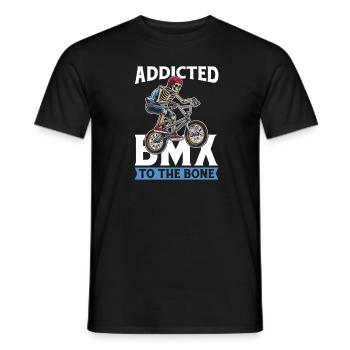 Bmx Bmx Biker Skelett - Männer T-Shirt - Schwarz - Vorne - AI Model Male 178 light (178cm)