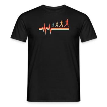Ultramarathon Ekg Heartbeat - Männer T-Shirt - Schwarz - Vorne - AI Model Male 178 light (178cm)