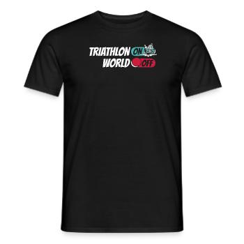Triathlon Triathlet Triathlon On World Off - Männer T-Shirt - Schwarz - Vorne - AI Model Male 178 light (178cm)