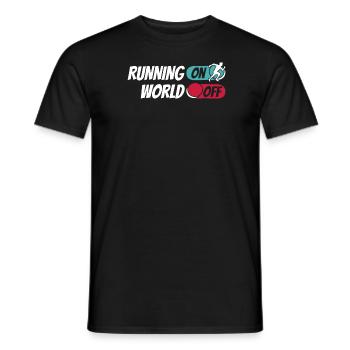 Läufer Jogger Runner Laufen Running On World Off - Men's T-Shirt - black - Front - AI Model Male 178 light (178cm)