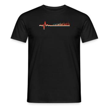 Bmx Bmx Biker Ekg Heartbeat - Männer T-Shirt - Schwarz - Vorne - AI Model Male 178 light (178cm)