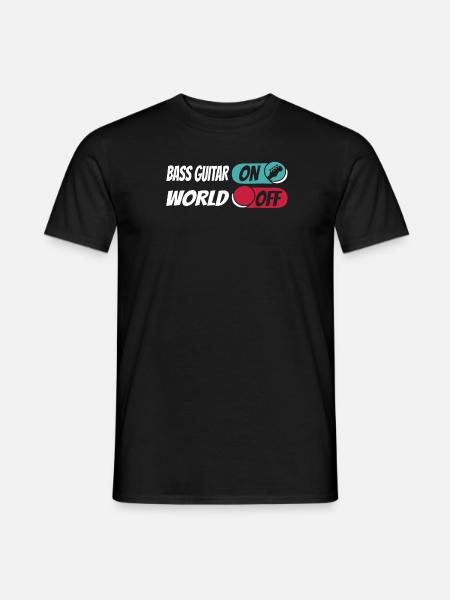 Bassist Bass Gitarre Basser - Männer T-Shirt - Schwarz
