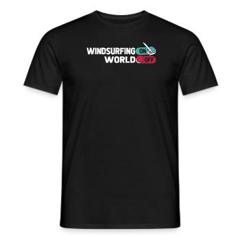 Windsurfen Windsurfer Windsurfing On World Off - Men's T-Shirt - black - Front - AI Model Male 178 light (178cm)