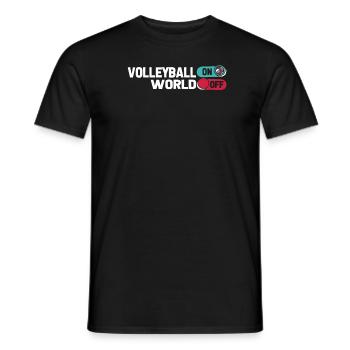Volleyball Volleyballer Volleyball On World Off - T-shirt homme - noir - Devant - AI Model Male 178 light (178cm)