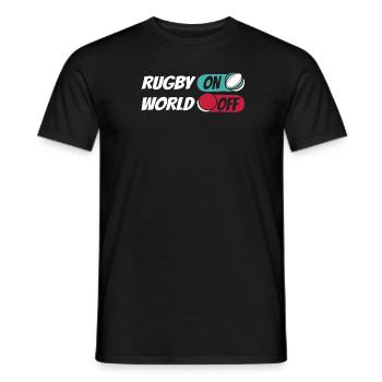 Rugby Rugby sur World Off - T-shirt homme - noir - Devant - AI Model Male 178 light (178cm)