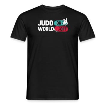 Judoka Judo sur World Off - T-shirt homme - noir - Devant - AI Model Male 178 light (178cm)