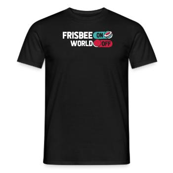Frisbee Frisbee On World Off - Männer T-Shirt - Schwarz - Vorne - AI Model Male 178 light (178cm)