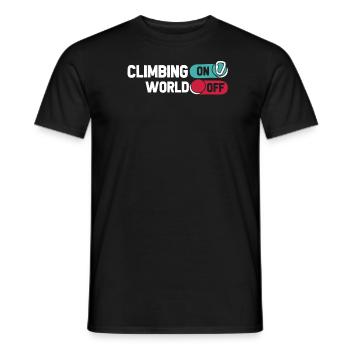 Grimpeur grimpeur grimpant sur World Off - T-shirt homme - noir - Devant - AI Model Male 178 light (178cm)