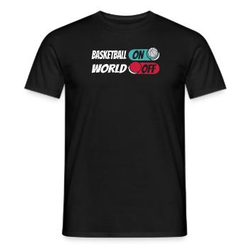 Basket-ball Basketballer Basket-ball sur World Off - T-shirt homme - noir - Devant - AI Model Male 178 light (178cm)