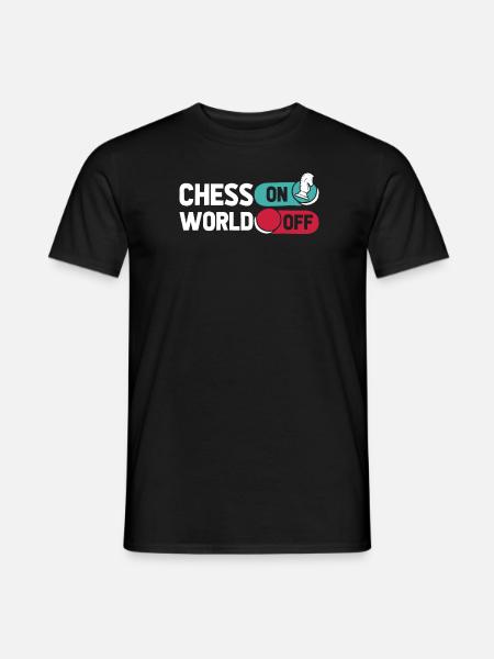 Schach Chess On World Off - Männer T-Shirt - Schwarz