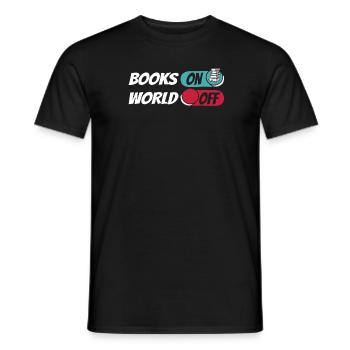 Book Bookworm Bookworm Books On World Off - Men's T-Shirt - black - Front - AI Model Male 178 light (178cm)