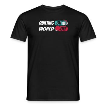 Quilting Quilting On World Off - Men's T-Shirt - black - Front - AI Model Male 178 light (178cm)