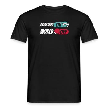 Vogelbeobachter Birdwatching On World Off - Männer T-Shirt - Schwarz - Vorne - AI Model Male 178 light (178cm)