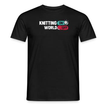 Tricot frappé sur World Off - T-shirt homme - noir - Devant - AI Model Male 178 light (178cm)