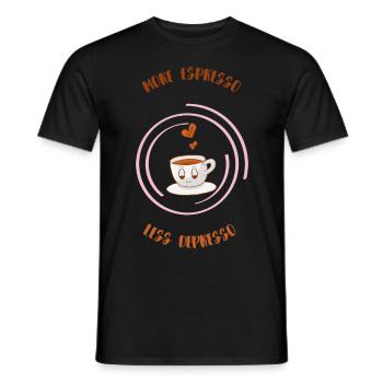 Kaffee Liebe 22 - Männer T-Shirt - Schwarz - Vorne - AI Model Male 178 light (178cm)