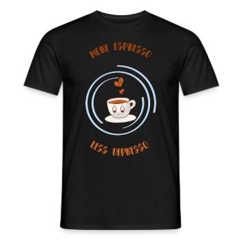 Espresso, Coffee, Coffee, Latte, Gift Idea, Fun - Men's T-Shirt - black - Front - AI Model Male 178 light (178cm)