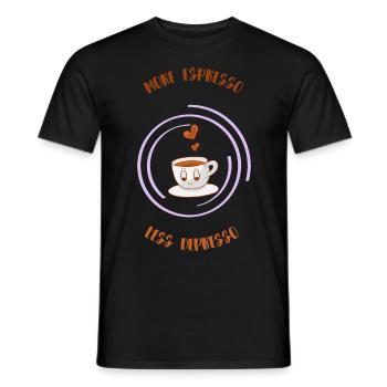 Espresso, Coffee, Kaffee, Latte, Geschenkidee, Fun - Männer T-Shirt - Schwarz - Vorne - AI Model Male 178 light (178cm)