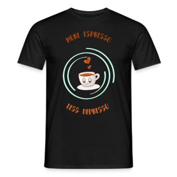 Espresso, Coffee, Kaffee, Latte, Geschenkidee, Fun - Männer T-Shirt - Schwarz - Vorne - AI Model Male 178 light (178cm)