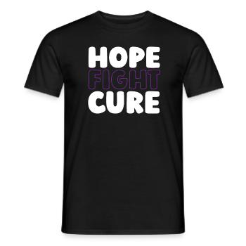 Alzheimer Hope Fight Cure Alzheimers - Men's T-Shirt - black - Front - AI Model Male 178 light (178cm)