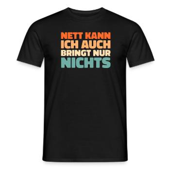 Black humor - Men's T-Shirt - black - Front - AI Model Male 178 light (178cm)
