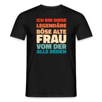 Humour Noir Bse Vieille Femme - T-shirt homme - noir - Devant - AI Model Male 178 light (178cm)