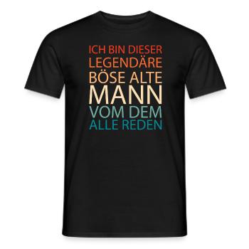 Humour noir Bser Vieil homme - T-shirt homme - noir - Devant - AI Model Male 178 light (178cm)