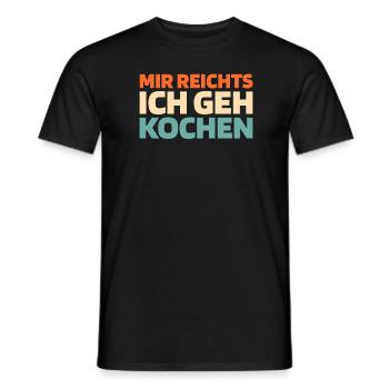 cook cooking I've had enough I'm going to cook - Men's T-Shirt - black - Front - AI Model Male 178 light (178cm)