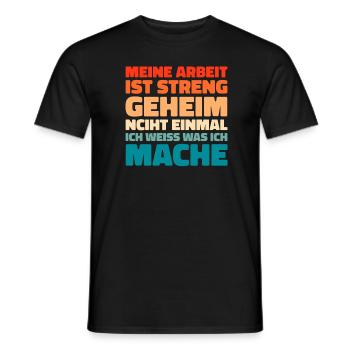 Humour noir Travail drôle Discours drôles - T-shirt homme - noir - Devant - AI Model Male 178 light (178cm)