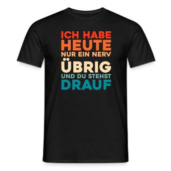 Umorismo nero - T-shirt uomo - nero - Fronte - AI Model Male 178 light (178cm)