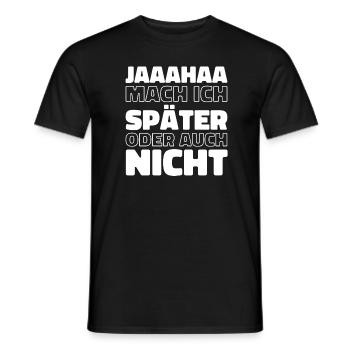 Black humor - Men's T-Shirt - black - Front - AI Model Male 178 light (178cm)