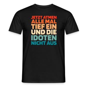 Black humor - Men's T-Shirt - black - Front - AI Model Male 178 light (178cm)