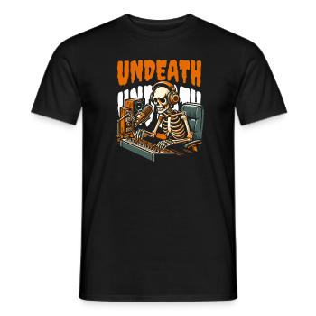 Tontechniker Toningenieur Skelett Undeath - Männer T-Shirt - Schwarz - Vorne - AI Model Male 178 light (178cm)