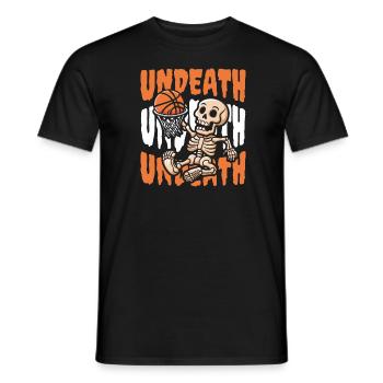 Basket-ball Basket-ball Basket-ball Squelette Mort-Mort - T-shirt homme - noir - Devant - AI Model Male 178 light (178cm)
